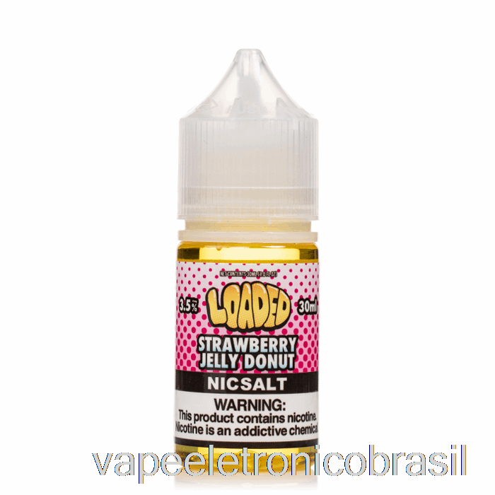 Vape Eletronico Donut Com Geleia De Morango - Sais Carregados - Vapores Implacáveis ​​- 30ml 10mg